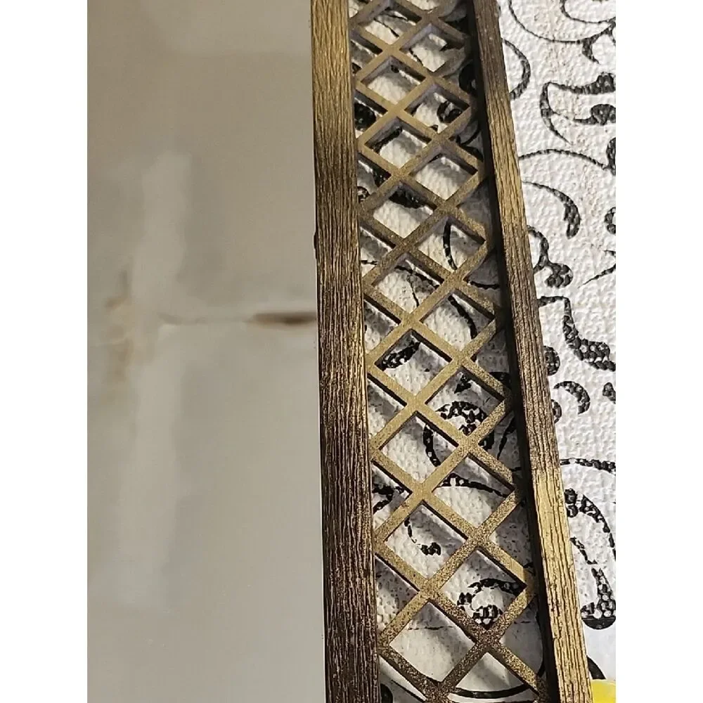 Wood Framed Rectangular Wall Mirror - Bronze Finish